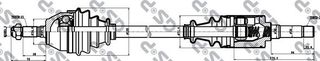 ΗΜΙΑΞΩΝΙΟ ΔΕΞI P106 ΚΑΙΝ. GSP 210085 CITROEN AX CITROEN SAXO PEUGEOT 106