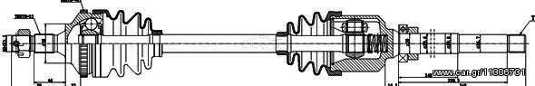 ΗΜΙΑΞΟΝ.ΔΕ.P406 2.0HDI ABS 99- ΚΑΙΝ. GSP 245020 PEUGEOT 406