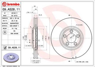 ΔΙΣΚΟΙ ΦΡΕΝ.ΕΜ.JAGUAR S TYPE ΚΑΙΝ. BREMBO 09A52811 JAGUAR S-TYPE JAGUAR XJ