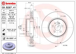 ΔΙΣΚΟΙ ΦΡΕΝ.ΕΜ.MAYBACH ΚΑΙΝ. BREMBO 09B28741 MAYBACH MAYBACH