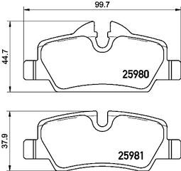 ΤΑΚΑΚ.ΟΠ.MINI ONE D 13- ΚΑΙΝ. BREMBO P06090 MINI MINI