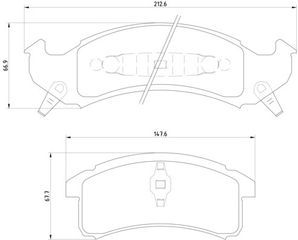 ΤΑΚ.ΕΜ.CADILLAC ΚΑΙΝ. BREMBO P09002 CADILLAC ALLANTE CADILLAC DEVILLE CADILLAC ELDORADO CHEVROLET CAMARO CHEVROLET LUMINA CHRYSLER NEW PONTIAC BONNEVILLE PONTIAC FIREBIRD PONTIAC TRANS