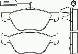 ΣΕΤ ΤΑΚΑΚΙΑ ΦΡ. GTV 95- ΚΑΙΝ. BREMBO P23116 ALFA ROMEO 166