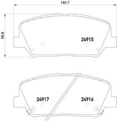 ΤΑΚΑΚ.ΕΜ.HYUNDAI I30 16 ΚΑΙΝ. BREMBO P30065 HYUNDAI GRANDEUR HYUNDAI i30 HYUNDAI VELOSTER KIA CEE`D KIA CEE'D KIA OPTIMA KIA PRO