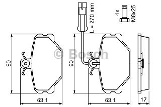 ΣΕΤ ΤΑΚΑΚ.ΕΜ.FIAT TIPO/TEMPRA ΚΑΙΝ. BOSCH 0986491050 FIAT TEMPRA FIAT TIPO LANCIA DEDRA