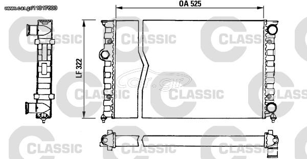 ΨΥΓ.ΝΕΡΟΥ CLASSIC GOLF 1.8 91- ΚΑΙΝ. VALEO 230505 VW GOLF VW VENTO