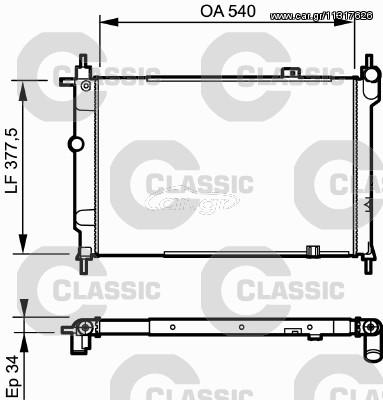 ΨΥΓ.ΝΕΡ.CLASSIC ASTRA F 91-98 ΚΑΙΝ. VALEO 230993 OPEL ASTRA