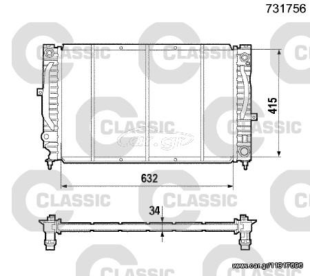 ΨΥΓ.ΝΕΡΟΥ CLASSIC AUDI A4 2.4 ΚΑΙΝ. VALEO 231756 AUDI A4 AUDI A6 SKODA SUPERB VW PASSAT