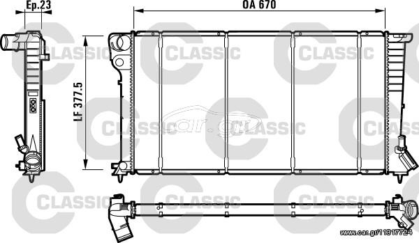 ΨΥΓ.ΝΕΡΟΥ CLASSIC BERLINGO 97- ΚΑΙΝ. VALEO 232517 CITROEN BERLINGO CITROEN XSARA PEUGEOT 306 PEUGEOT PARTNER