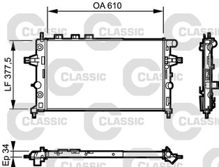 ΨΥΓ.ΝΕΡΟΥ CLASSIC ASTRA 1.7TD ΚΑΙΝ. VALEO 232550 OPEL ASTRA OPEL ZAFIRA