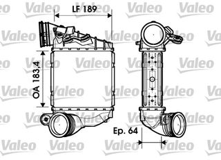 ΨΥΓ.INTERCOOLER AUDI A3 1.9D ΚΑΙΝ. VALEO 817557 AUDI A3 SEAT LEON SKODA OCTAVIA VW BORA VW GOLF