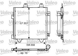 ΣΥΜΠΥΚΝΩΤΗΣ A/C AYGO,C1,P107 ΚΑΙΝ. VALEO 818013 CITROEN C1 PEUGEOT 107 TOYOTA AYGO