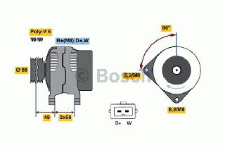 ANAK.ΔΥΝΑΜΟ GOLF II/III ΚΑΙΝ. BOSCH 0986038390090 SEAT ALHAMBRA SEAT AROSA SEAT CORDOBA SEAT IBIZA SEAT INCA SEAT TOLEDO SKODA FELICIA VW CADDY VW CORRADO VW GOLF VW PASSAT VW POLO VW TRANSPORTER VW 