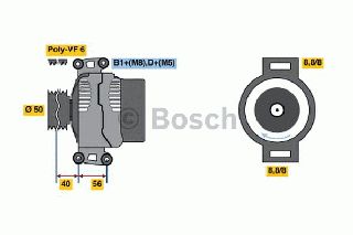 ANAK.ΔΥΝΑΜΟ SPRINTER 150AH ΚΑΙΝ. BOSCH 0986043910090 MERCEDES-BENZ C-CLASS MERCEDES-BENZ SPRINTER MERCEDES-BENZ V-CLASS MERCEDES-BENZ VITO