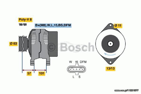 ANAK.ΔΥΝΑΜΟ VOLVO FH ΚΑΙΝ. BOSCH 0986046290090 RENAULT TRUCKS Magnum VOLVO 8700 VOLVO 9700 VOLVO 9900 VOLVO B VOLVO FH VOLVO FM