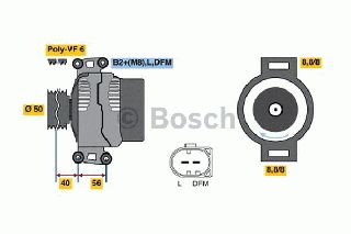 ANAK.ΔΥΝΑΜΟ E 200 CDI W211 02- ΚΑΙΝ. BOSCH 0986046340090 MERCEDES-BENZ E-CLASS MERCEDES-BENZ S-CLASS