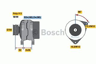 ANAK.ΔΥΝΑΜΟ CORSA C 1.4 04- ΚΑΙΝ. BOSCH 0986047330090 OPEL ASTRA OPEL COMBO OPEL CORSA OPEL MERIVA OPEL TIGRA