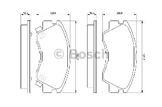 ΣΕΤ ΤΑΚΑΚΙΑ ΦΡΕΝΩΝ PAJERO ΚΑΙΝ. BOSCH 0986460978 MITSUBISHI L200 MITSUBISHI L300 MITSUBISHI PAJERO