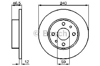 ΔΙΣΚΟI ΦΡΕΝΩΝ BIANCHI,FIAT ΚΑΙΝ. BOSCH 0986478353 AUTOBIANCHI Y10 FIAT DUNA FIAT FIORINO FIAT PANDA FIAT SIENA FIAT UNO INNOCENTI ELBA LANCIA Y10