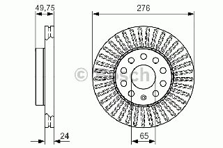 ΔΙΣΚΟΣ ΦΡΕΝ.ΕΜ.VW GOLF VII 276 ΚΑΙΝ. BOSCH 0986479C47 AUDI A3 SEAT LEON SKODA OCTAVIA VW GOLF