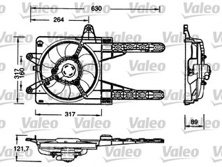 ΒΕΝΤΙΛΑΤΕΡ ΜΕ ΠΛΑΙΣΙΟ PUNTO 60 ΚΑΙΝ. VALEO 698178 FIAT PUNTO LANCIA Y