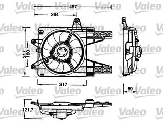 ΒΕΝΤΙΛΑΤΕΡ ΜΕ ΠΛΑΙΣΙΟ PUNTO 55 ΚΑΙΝ. VALEO 698179 FIAT PUNTO LANCIA Y