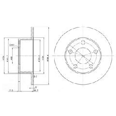 SET ΔΙΣΚΟΠΛΑΚΕΣ OΠ AUDI 100 91 ΚΑΙΝ. DELPHI BG2746 AUDI 100 AUDI A6 SKODA SUPERB VW PASSAT