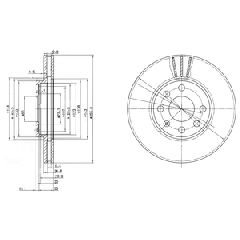 SET ΔΙΣΚΟΠΛΑΚΕΣ ASTRA II 98- ΚΑΙΝ. DELPHI BG3404 OPEL ASTRA