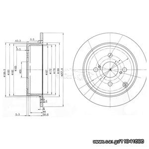 SET ΔΙΣΚΟΠΛΑΚΕΣ ΟΠ COROLLA 02- ΚΑΙΝ. DELPHI BG3889 TOYOTA COROLLA