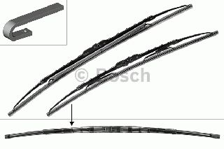 ΣΕΤ ΥΑΛΟΚΑΘΑΡΙΣΤΗΡΑ 53CM/53CM ΚΑΙΝ. BOSCH 3397001583 AUDI A4 BMW Z4 SKODA SUPERB VW PASSAT