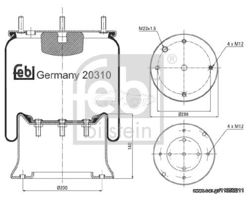  ΑΕΡΟΦΟΥΣΚΑ ΚΑΙΝ. FEBI BILSTEIN 20310 VOLVO F