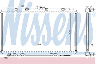 ΨΥΓΕΙΟ PRIMERA P12 1.6 02- ΚΑΙΝ. NISSENS 67344A NISSAN ALMERA NISSAN PRIMERA