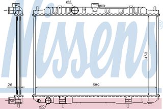 ΨΥΓΕΙΟ NISS X-TRAIL 2.0  01- ΚΑΙΝ. NISSENS 68705A NISSAN X-TRAIL