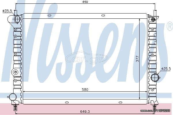 ΨΥΓΕΙΟ LANCI LYBRA 1,9 JTD 99- ΚΑΙΝ. NISSENS 68803 LANCIA LYBRA