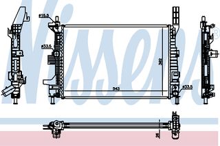 ΨΥΓ ΝΕΡ.FORD FOCUS 1.6D 11- ΚΑΙΝ. NISSENS 69238 FORD C-MAX FORD FOCUS FORD GRAND C-MAX FORD TOURNEO FORD TRANSIT