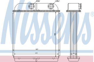 ΨΥΓ ΚΑΛΟΡ.VOLVO S/V40  95- ΚΑΙΝ. NISSENS 73644 VOLVO S40 VOLVO V40