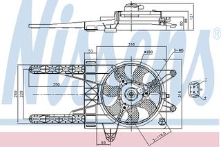 ΒΕΝΤΙΛ.FIAT PUNTO I   93- ΚΑΙΝ. NISSENS 85013 FIAT PUNTO LANCIA Y