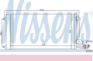ΣΥΜΠΥΚΝΩΤΗΣ SEAT IBIZA  08- ΚΑΙΝ. NISSENS 940093 AUDI A1 SEAT IBIZA SEAT TOLEDO SKODA FABIA SKODA RAPID SKODA ROOMSTER VW POLO