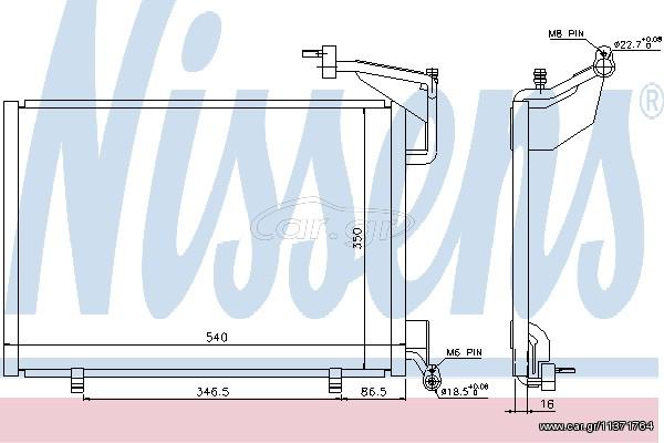 ΣΥΜΠΥΚ B-MAX 1.0 TURBO 12- ΚΑΙΝ. NISSENS 940285 FORD B-MAX FORD FIESTA