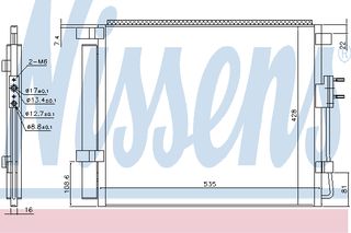 ΣΥΜΠΥΚ SANTA FE 2.0 CRDI 12- ΚΑΙΝ. NISSENS 940391 HYUNDAI GRAND HYUNDAI SANTA