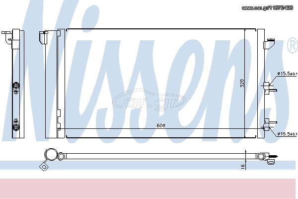 ΨΥΓΕΙΟ A/C FIAT PANTA ALL 03- ΚΑΙΝ. NISSENS 94670 FIAT PANDA