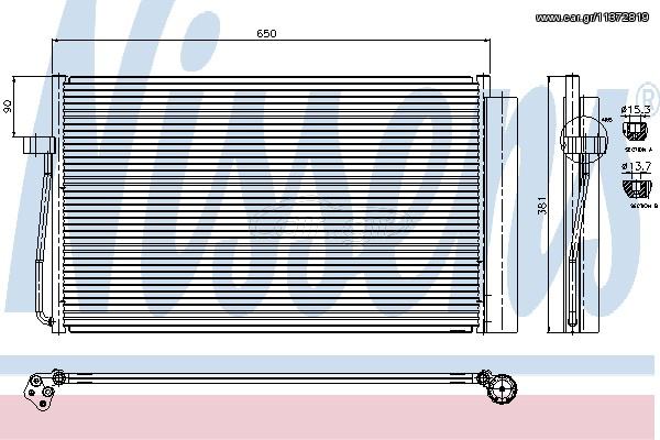 ΣΥΜΠΥΚ E60-5SER-E65-7SER D ΚΑΙΝ. NISSENS 94747 BMW 5 BMW 6 BMW 7