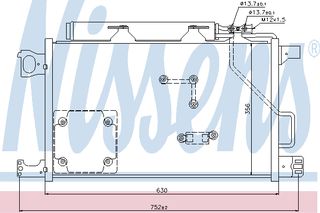 ΣΥΜΠΥΚ W203 CDI 200-270 04- ΚΑΙΝ. NISSENS 94857 MERCEDES-BENZ C-CLASS