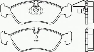 ΣΕΤ ΤΑΚΑΚΙΑ ΦΡ.ΕΜ.VECTRA 95- ΚΑΙΝ. BREMBO P59017 DAEWOO ESPERO DAEWOO LANOS DAEWOO NEXIA OPEL ASTRA OPEL CALIBRA OPEL KADETT OPEL OMEGA OPEL VECTRA