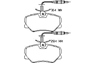 ΤΑΚΑΚΙΑ CITROEN ZX 2,0 16V 92- ΚΑΙΝ. BREMBO P61050 CITROEN ZX PEUGEOT 306