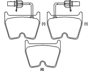 ΣΕΤ ΤΑΚΑΚ.(8ΤΕΜ)PHAETON 8P ΚΑΙΝ. BREMBO P85078 AUDI A6 VW PHAETON