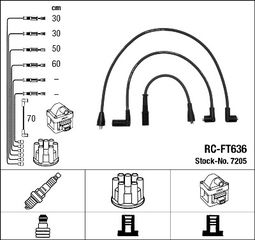 ΣΕΤ ΜΠΟΥΖΟΚ.UNO 55/60/70 ΚΑΙΝ. NGK 7205 FIAT RITMO FIAT UNO