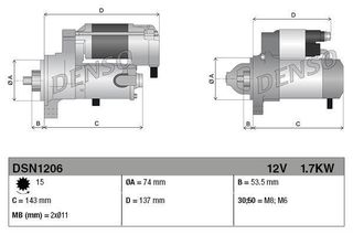 ΜΙΖΑ MERCE A/B CLASS 13- ΚΑΙΝ. DENSO DSN1206 MERCEDES-BENZ A-CLASS MERCEDES-BENZ B-CLASS MERCEDES-BENZ CLA MERCEDES-BENZ GLA-CLASS