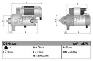 ΜΙΖΑ LAND CRUISER 4,6 V8 12- ΚΑΙΝ. DENSO DSN1236 TOYOTA LAND