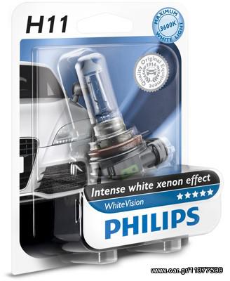 LAMP H11 WHITE VISION ΚΑΙΝ. PHILIPS 37469830 ABARTH PUNTO ALPINA B3 ALPINA ROADSTER AUDI A1 AUDI A3 AUDI A4 AUDI A5 AUDI A6 AUDI A8 AUDI Q3 AUDI Q5 AUDI Q7 AUDI TT BMW 1 BMW 2 BMW 3 BMW 5 BMW i3 BMW 